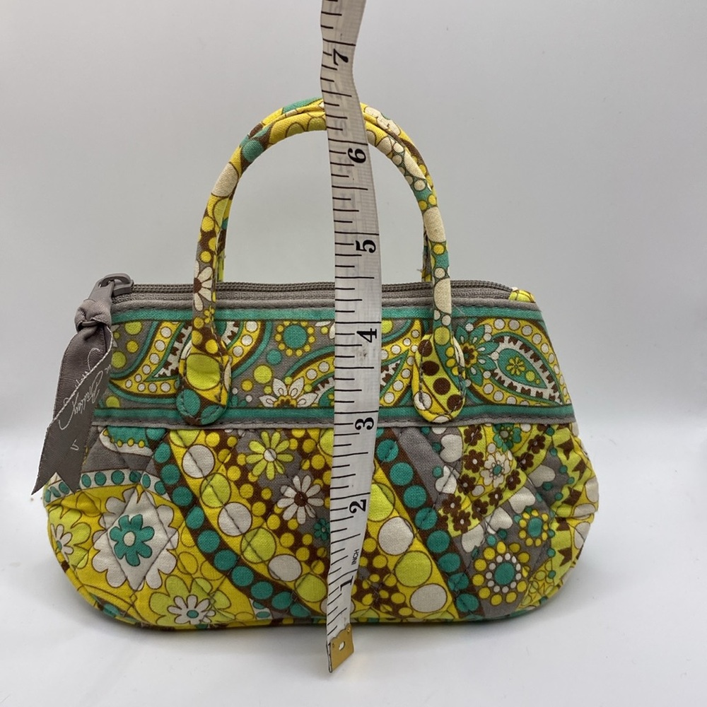 Vera Bradley Lemon Parfait Retired Mini‎ Purse Bag Yellow Paisley - Picture 4 of 9